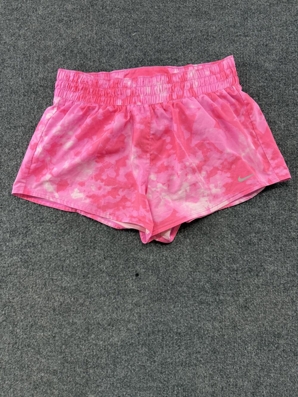 Nike Shorts Womens M Pink Dri-FIT Spotted Running Lined 2 Inseam Athletic Gym